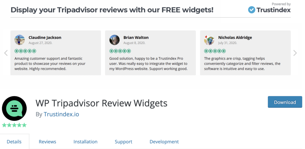 WP Tripadvisor Review Widgets Slider Example