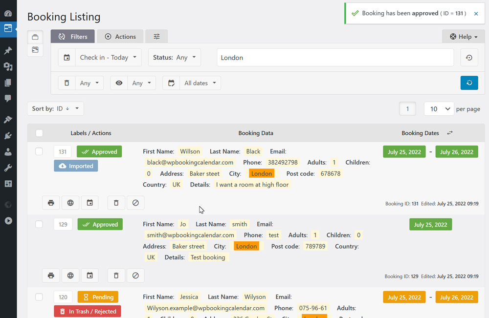 The Booking Calendar plugin enables you to add booking systems to your WordPress website