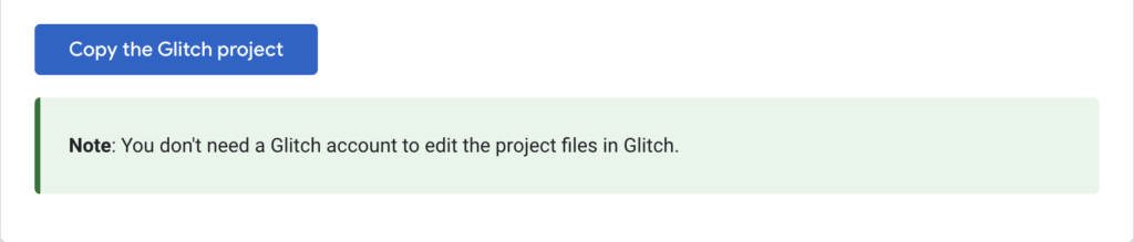 Copy the Glitch project.