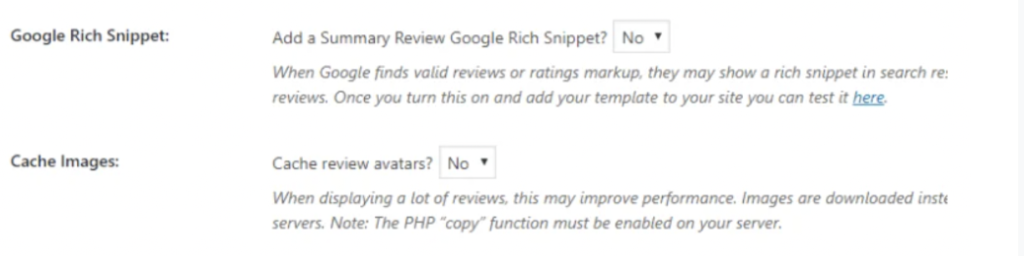 WP Review Slider Pro Google Rich Snippet.
