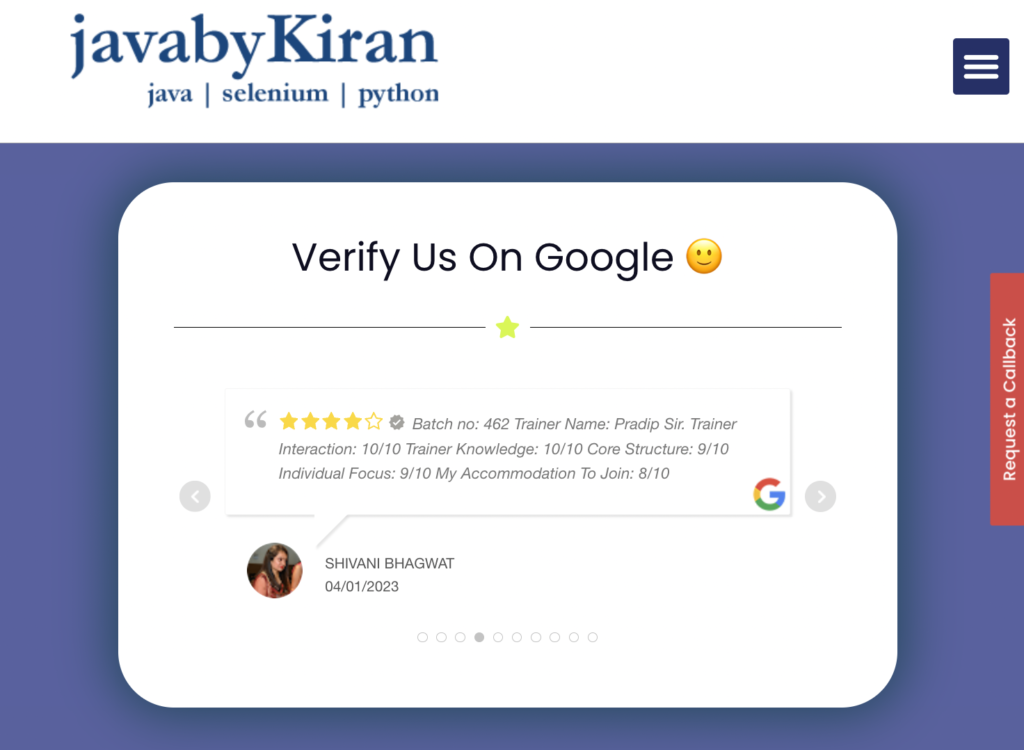 Google review slider created using WP Review Slider Pro