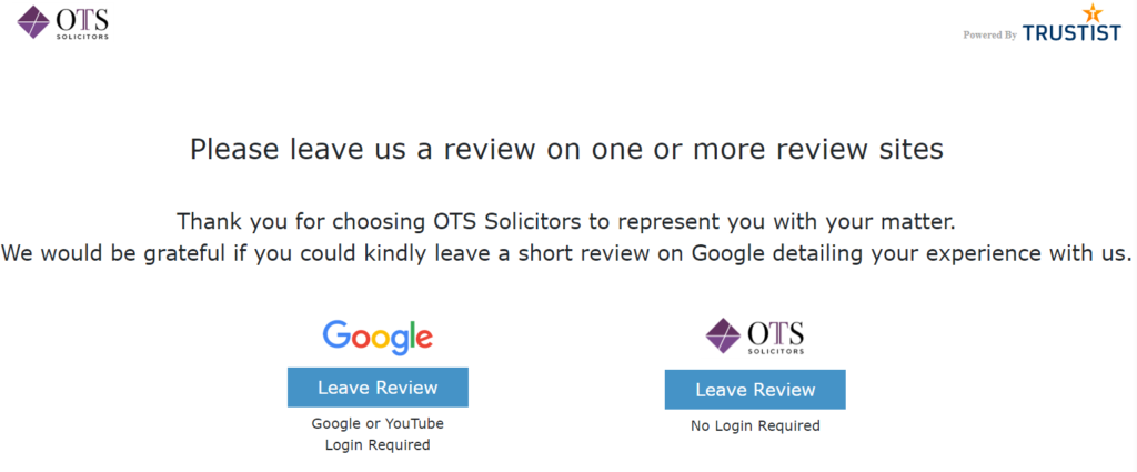 solicitor review page