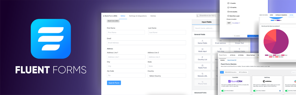 Fluent Forms form examples.