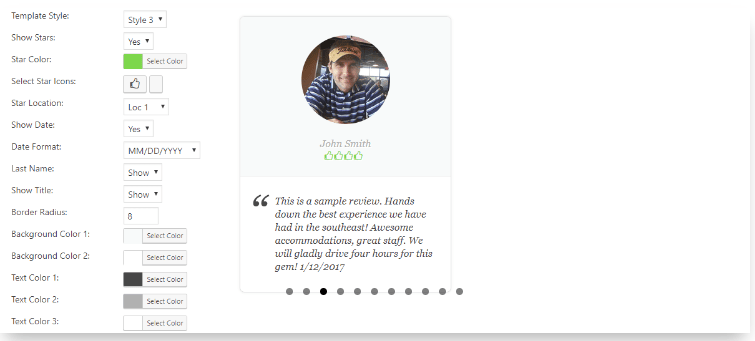 WP Review Slider Pro Custom Review Templates