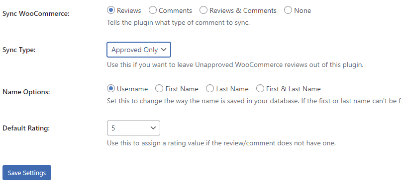 Syncing existing reviews