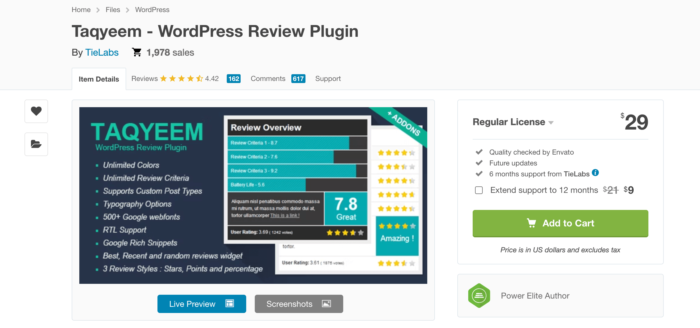 Taqyeem - WordPress Review Plugin Download Page