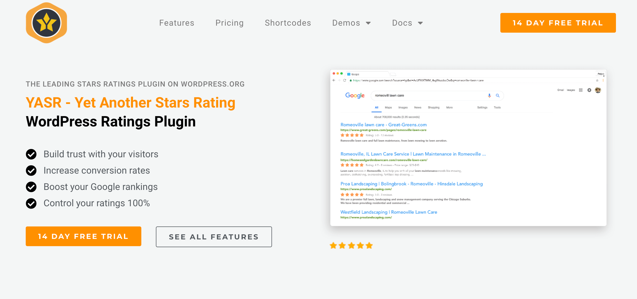 Yet Another Stars Rating homepage