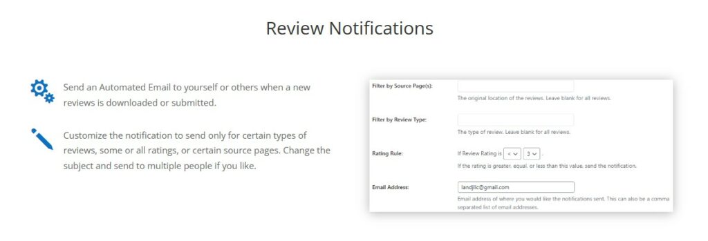 Review your notifications with WP Review Slider Pro