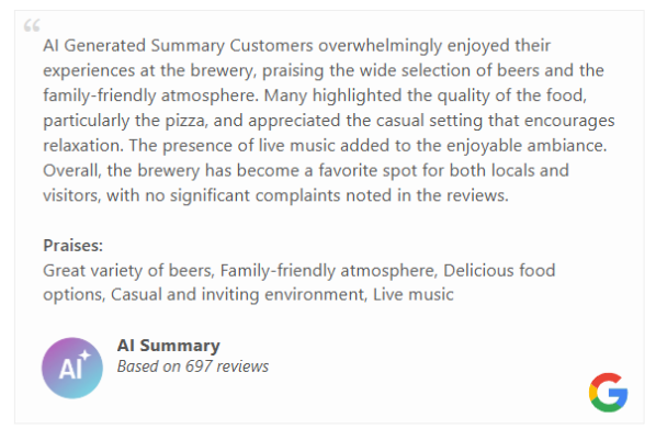 AI Generated Summary of Reviews